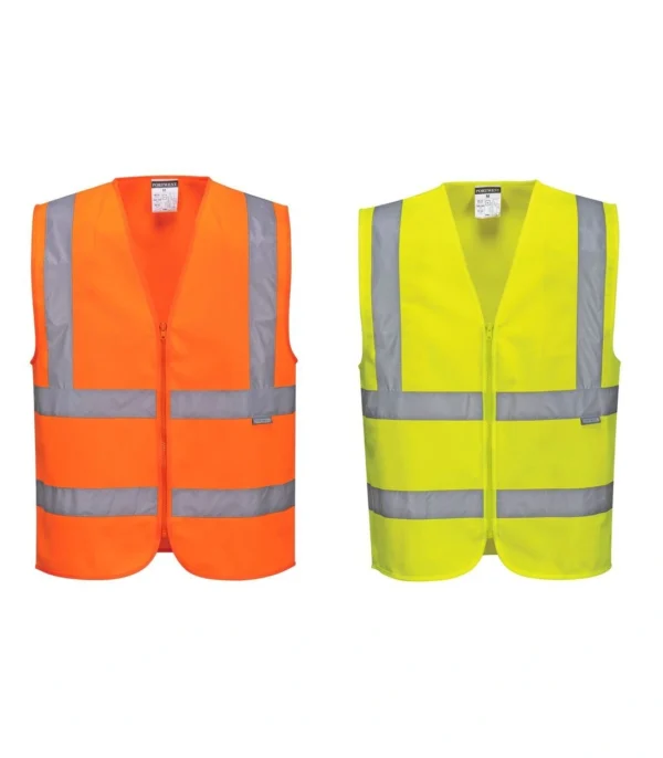 C375 Hi Vis Zipped Band & Brace Vest